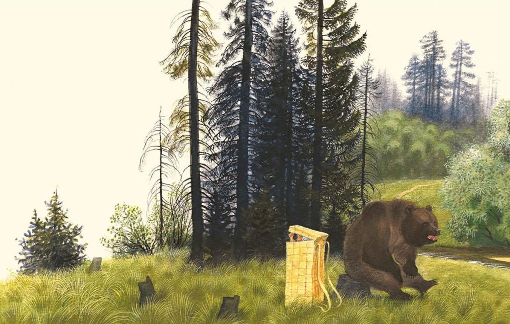 Медведь сел на пенек